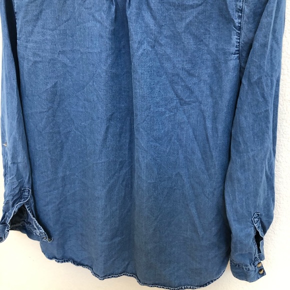 Women's GAP Button Down Chambray Shirt Sz Large L - Picture 12 of 12